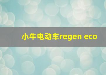 小牛电动车regen eco